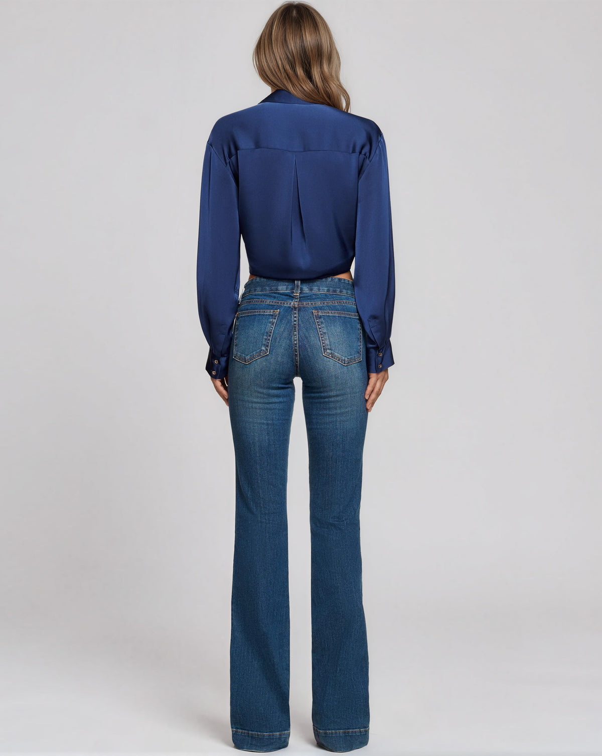 Kyle Low Rise Flare - Medium Wash (Final Sale)