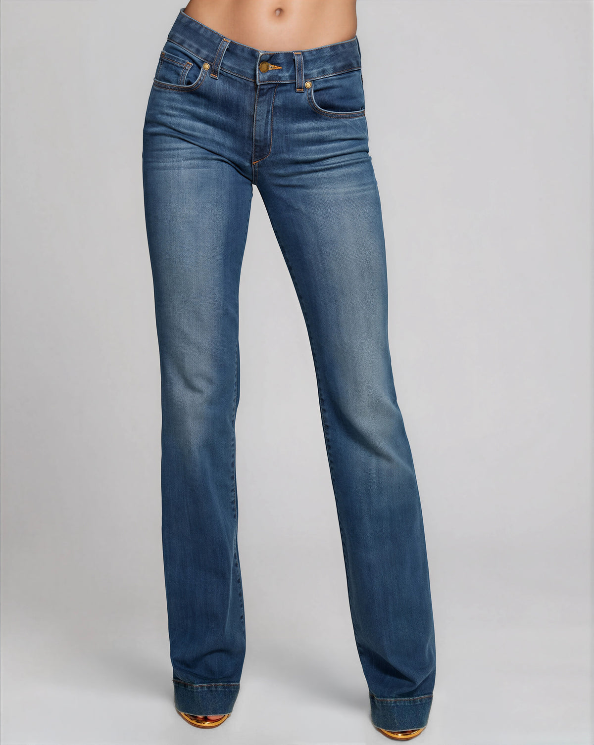 Kyle Low Rise Flare - Medium Wash (Final Sale)