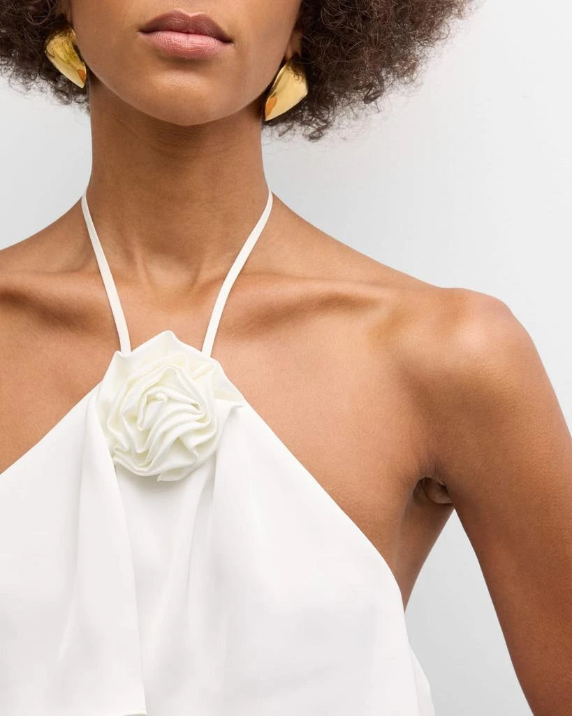 Minnie Ruffle Halter Top – White (Final Sale)