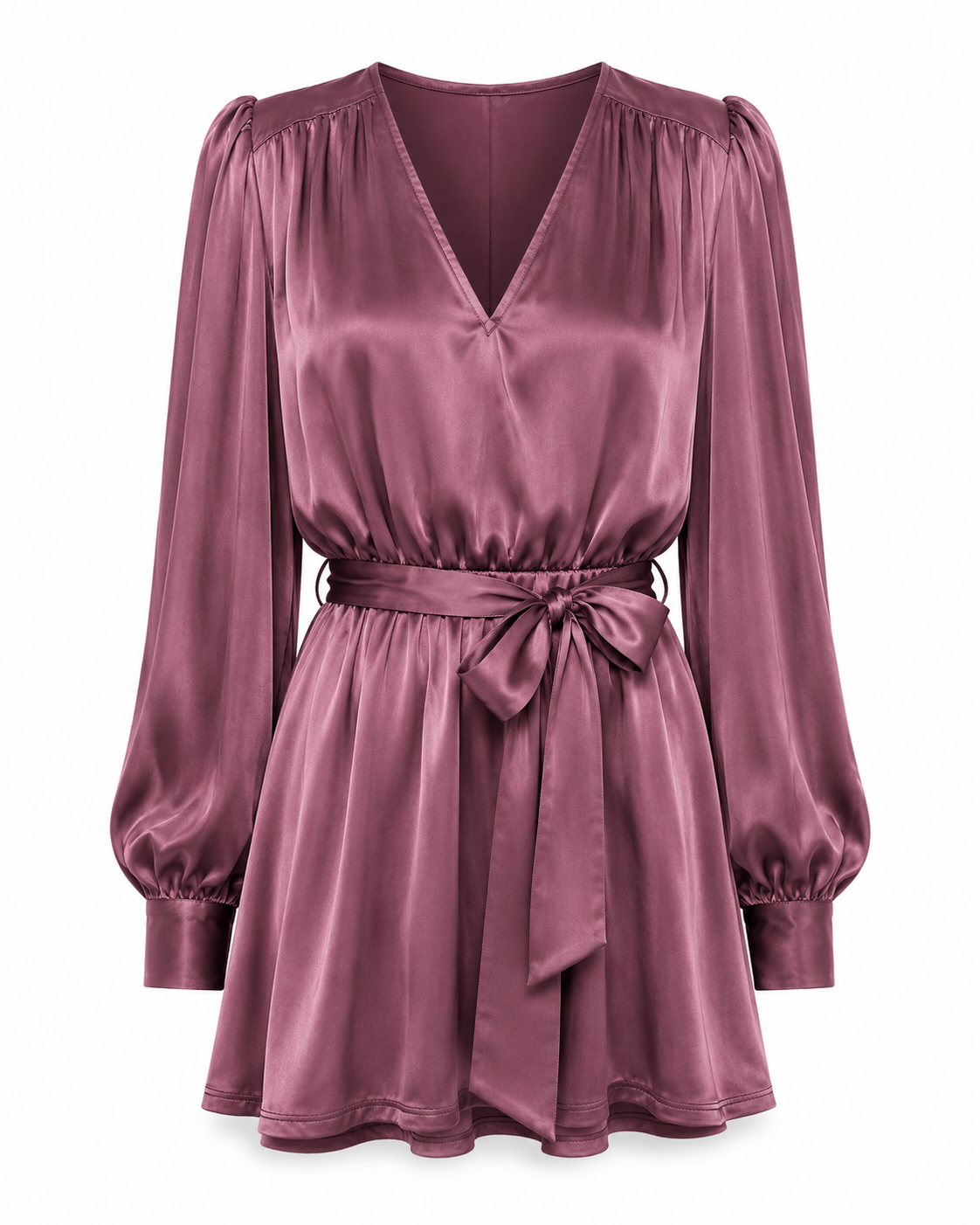 Montana Belted Mini Dress - Pinot Noir (Final Sale)