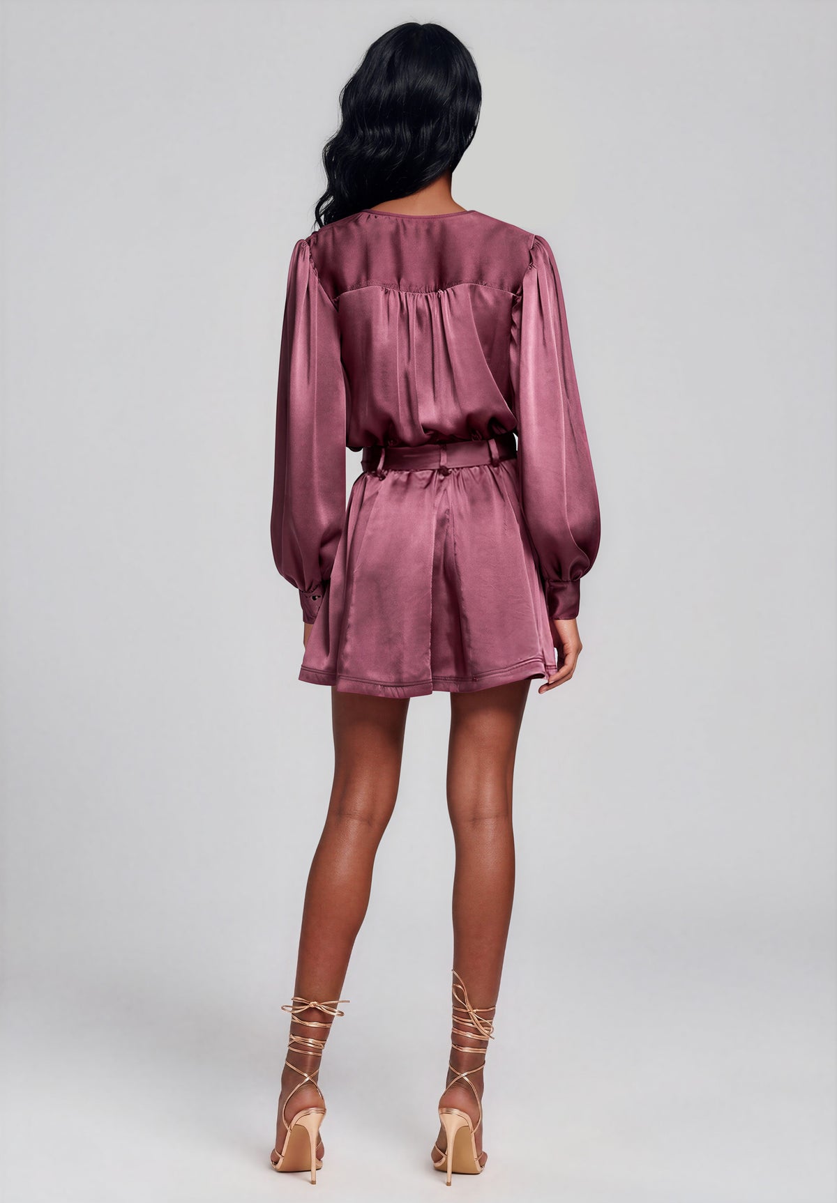 Montana Belted Mini Dress - Pinot Noir (Final Sale)