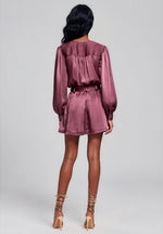 Montana Belted Mini Dress - Pinot Noir (Final Sale)