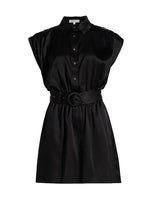 Nava Stretch Silk Mini Dress - Black (Final Sale)