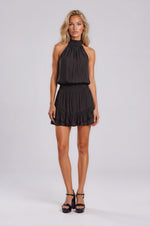 Naya Sleeveless Smocked Mini Dress - Black (Final Sale)