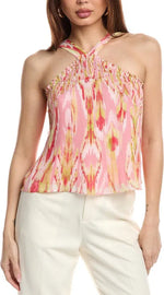 Sabrina Halter Top – Pink Tulip Multi (Final Sale)