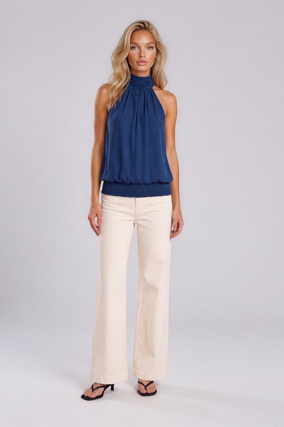 Sunny Halter Top - Spring Navy (Final Sale)