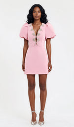 Harlynn Puff Sleeve Mini – Pink