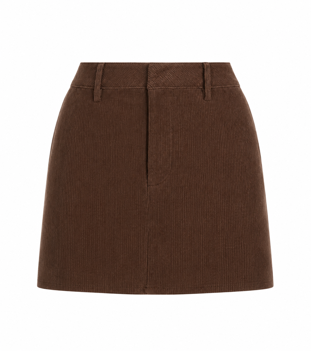 Azalea Corduroy Mini Skirt – Slate Brown