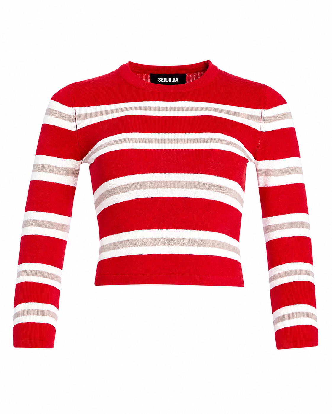 Cruz Top – Cherry/Sand/Eggshell