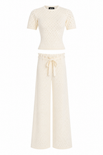 Josie Top & Mali Pant Set - Eggshell