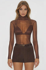 Piper Sweater & Azalea Corduroy Mini Skirt Set - Slate Brown