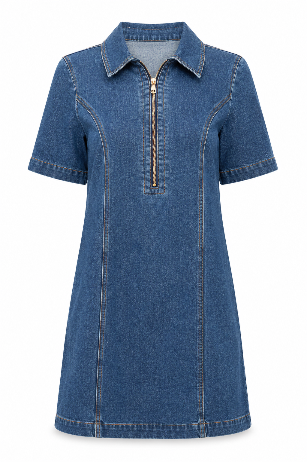 Ashton Shift Dress - Medium Wash Denim (Final Sale)