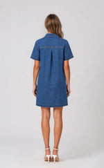 Ashton Shift Dress - Medium Wash Denim (Final Sale)