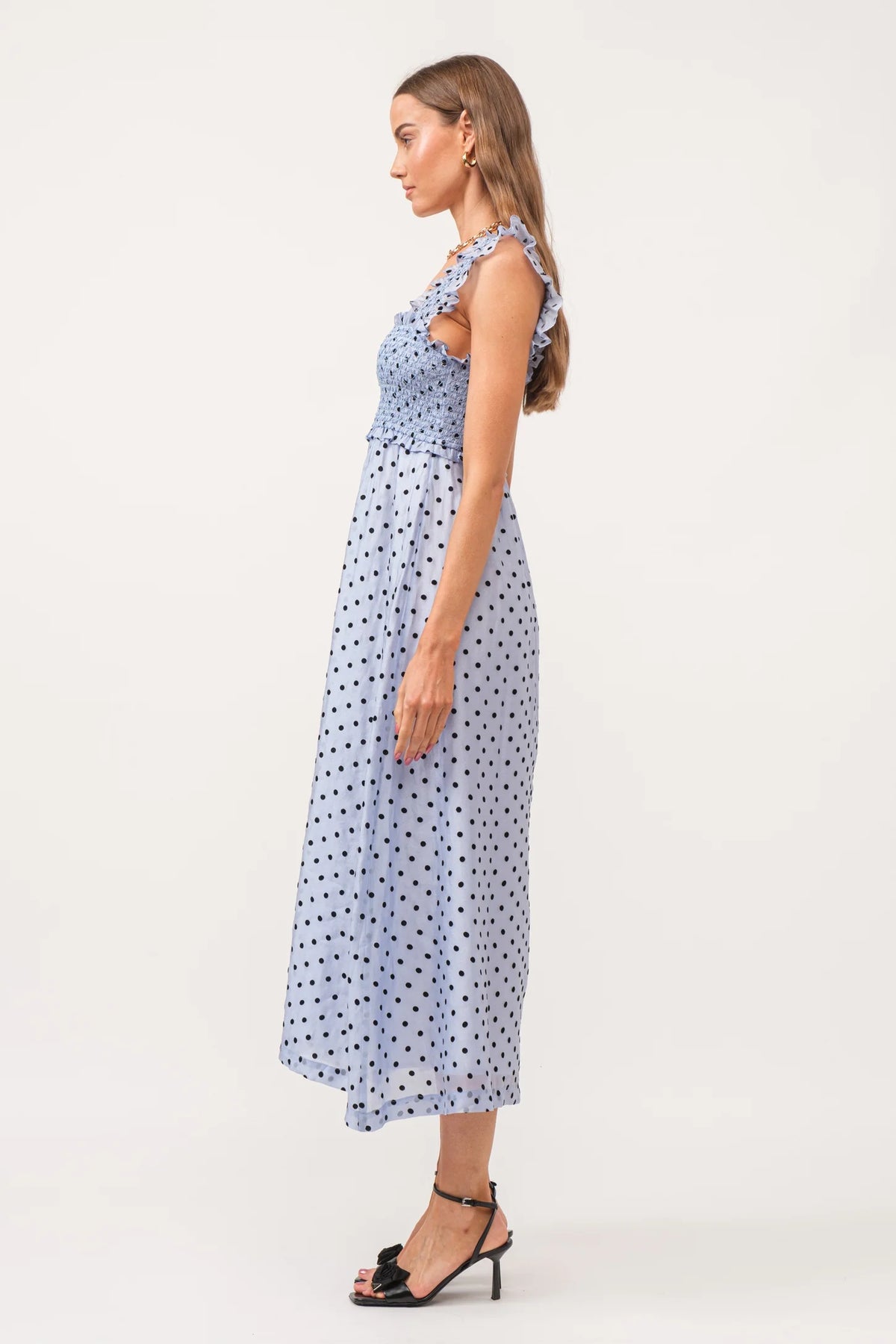 Jacquelyn Blue Midi Dress - Blue (Final Sale)