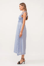 Jacquelyn Blue Midi Dress - Blue (Final Sale)