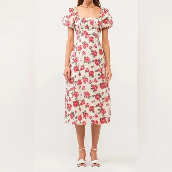 Josefina Midi Dress - Red (Final Sale)