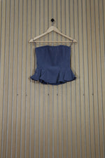 Paule Bustier Top - Denim (Final Sale)