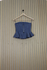 Paule Bustier Top - Denim (Final Sale)