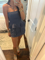 Paule Bustier Set - Denim (Final Sale)