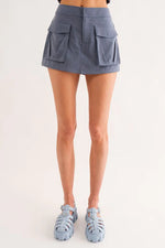 Paule Utility Skort - Denim (Final Sale)