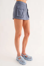 Paule Utility Skort - Denim (Final Sale)