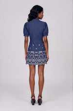 Ellena Dress – Denim/Ivory (Final Sale)