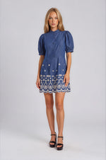 Ellena Dress – Denim/Ivory (Final Sale)