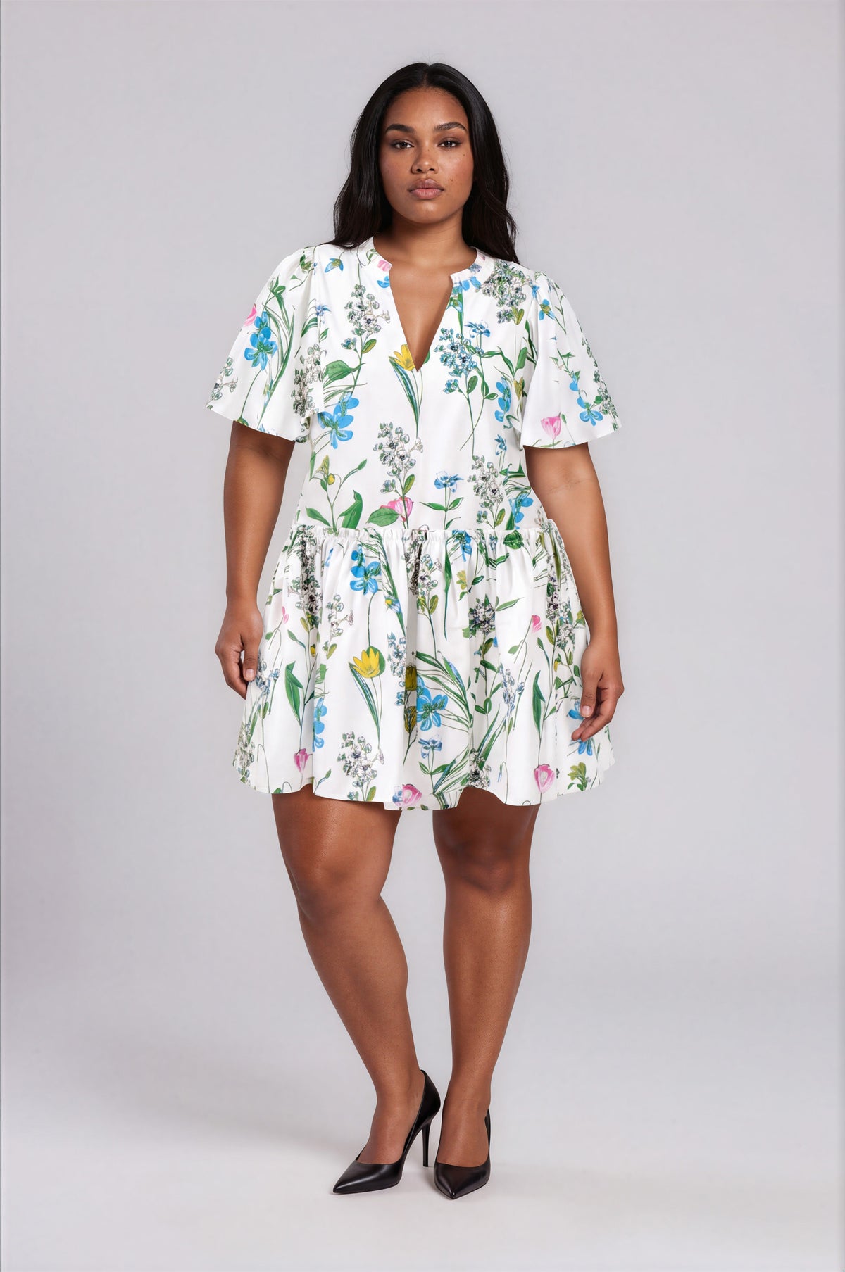 Clove Garden Floral Mini Dress - (Final Sale)