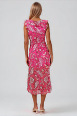 Patricia Passion Sleeveless Ruffle Midi Dress - Pink Multi (Final Sale)
