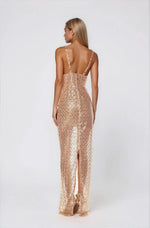 Allegra Sequin Maxi Dress - Gold