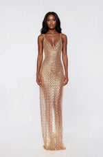 Allegra Sequin Maxi Dress - Gold