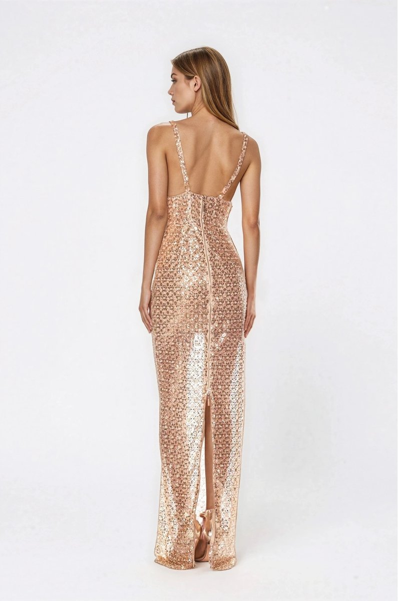 Allegra Sequin Maxi Dress - Gold