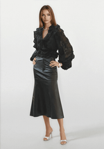 Bardot Kindra Vegan Leather Skirt – Black