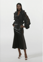 Bardot Kindra Vegan Leather Skirt – Black