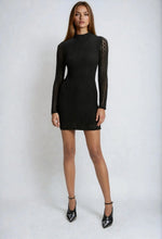 Vezza Floral Mesh Dress – Black