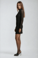 Bardot Vezza Floral Mesh Dress – Black