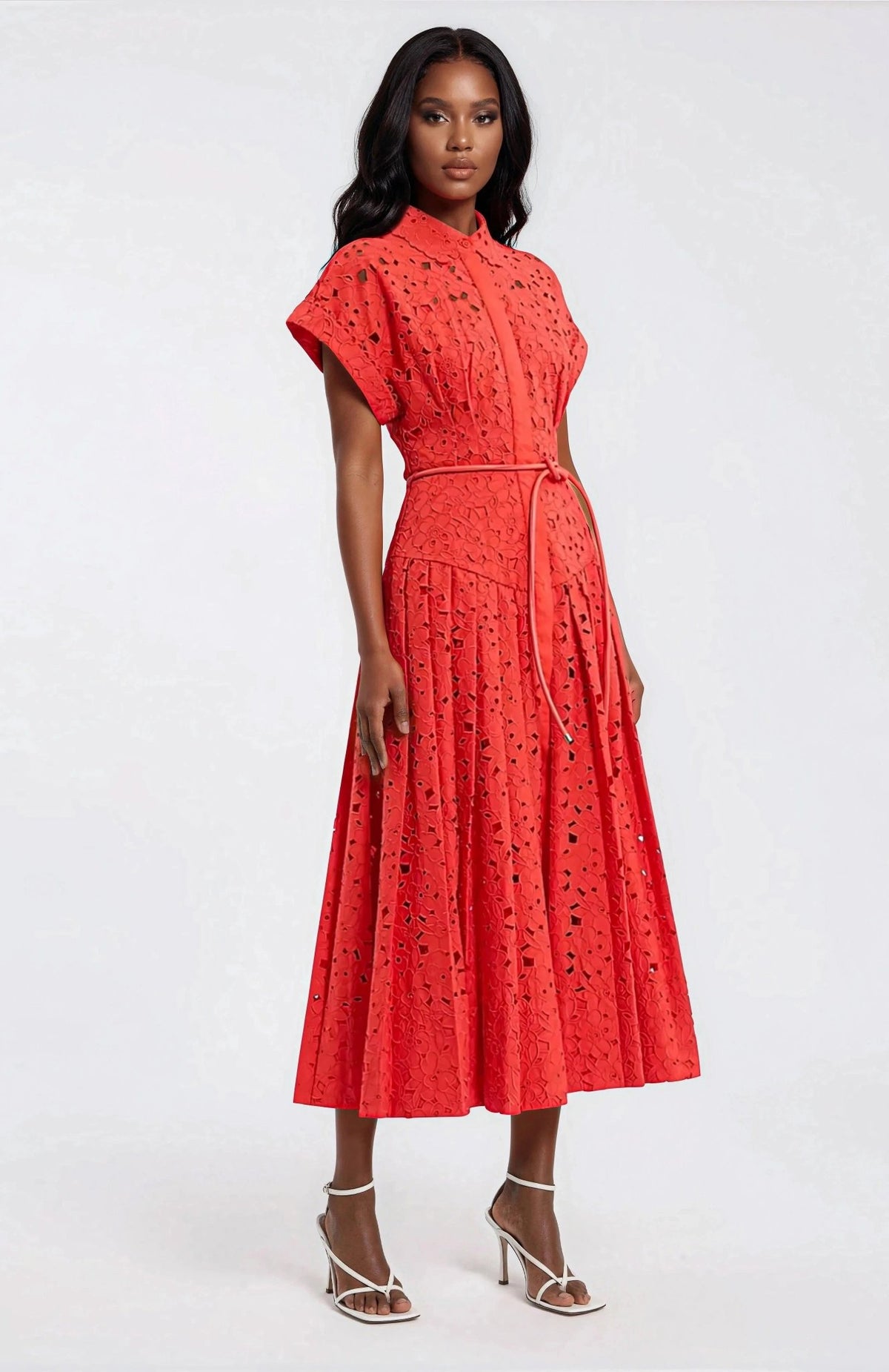 Blaire Shirt Midi – Orange