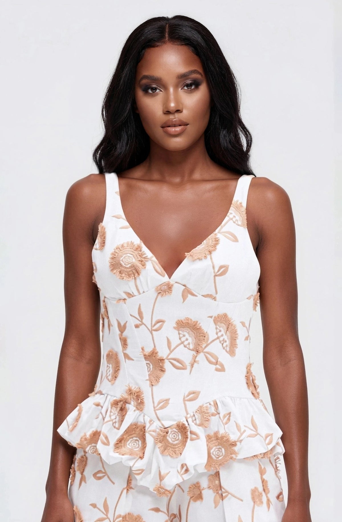 Botanical Poplin Top – Off White