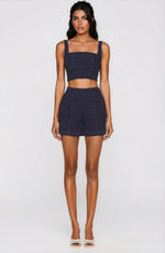 Bridgette Denim Top – Dark Denim