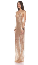 Bronx and Banco - Allegra Gold Sequin Maxi Dress
