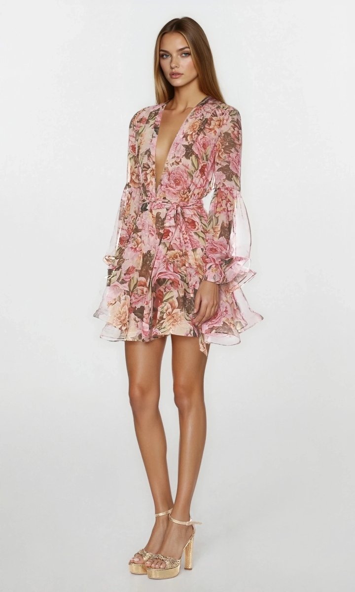 Bronx and Banco Bedouin Rose Mini Dress – Rose Floral
