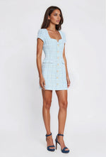 Brunella Tweed Dress - Sky Blue - XO, Tina