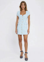Brunella Tweed Dress - Sky Blue - XO, Tina