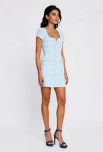 Brunella Tweed Dress - Sky Blue - XO, Tina