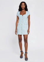 Brunella Tweed Dress - Sky Blue - XO, Tina