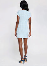 Brunella Tweed Dress - Sky Blue - XO, Tina