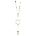Clear Quartz Y Necklace