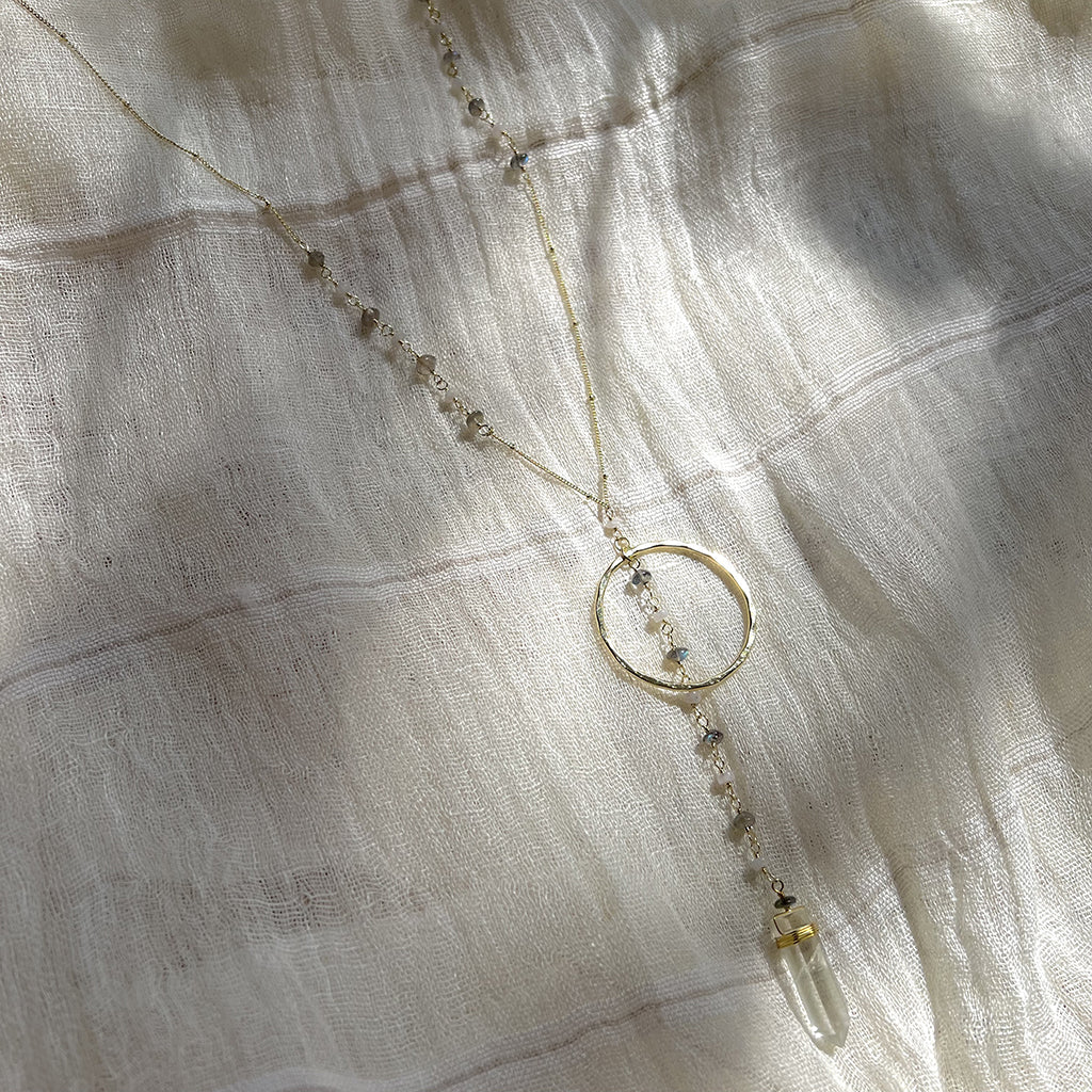 Clear Quartz Y Necklace