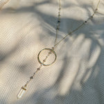Clear Quartz Y Necklace