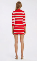 Cruz Top – Cherry/Sand/Eggshell